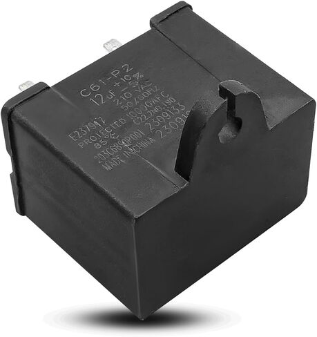 C61-P2 CAPACITOR 12UF 210VAC 50/60Hz 10000AFC FIT لمعظم المحركات بدء مضخة المياه ومضخة المياه ، C22.2NO.190 85 ℃ in Saudi Arabia