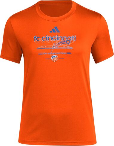 Adidas Women's FC Cincinnati Vintage World قبل اللعبة القصيرة تي شيرت in Kuwait