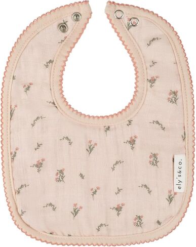 Ely's & Co. 100% Cotton Muslin Bib with Terry lining Soft & Absorbent for Infants, Adjustable Snaps 3 Pack in Saudi Arabia