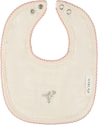 Ely's & Co. 100% Cotton Muslin Bib with Terry lining Soft & Absorbent for Infants, Adjustable Snaps 3 Pack in Saudi Arabia