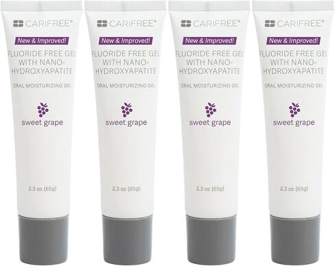 CariFree Fluoride Free Gel, Mint Flavored, Nano Hydroxyapatite Toothpaste, Neutralizes pH, Freshens Breath & Moistens Mouth, Dentist Recommended for Oral Care, (2.3 Ounce (Pack of 2), Soft Mint in Kuwait