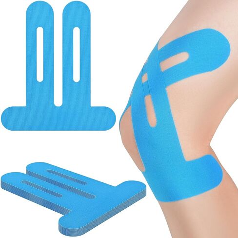 Kinesiology Tape for Knees, 10 Count Knee Tape for Knee Pain Relief Pre Cut, Latex Free Knee Tape, Support Muscles and Joints, Knee Kinesiology Tape Pre Cut, Waterproof and Elastic (Flesh Color) in Kuwait
