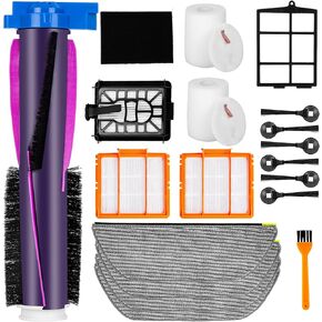 Accessories Kit Replacement Part for Shark Power Detect/Detect Pro AV2800ZE AV2810YS AV/RV2820ZE/YE Robot Vacuum,Main Brush,Primary Filters,Foam Filters,Pre/(Post)-Motor Filters,Side Brush (18 Pack) in Saudi Arabia