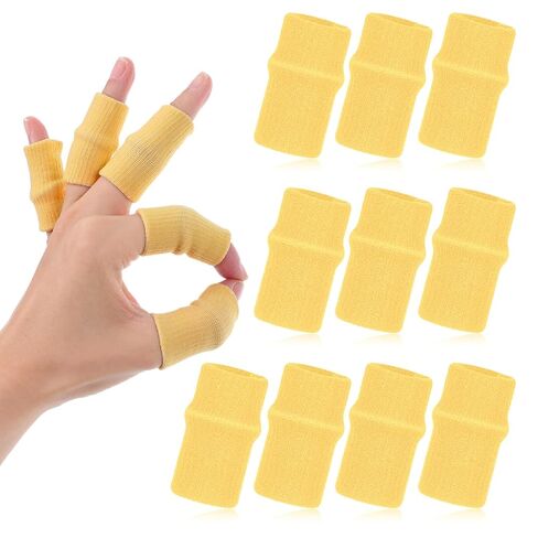 10 Pcs Black Finger Sleeves, Breathable Finger Brace, Compression Support for Arthritis, Thumb Splint for Relief Support Protector and Reliving Pain in Kuwait