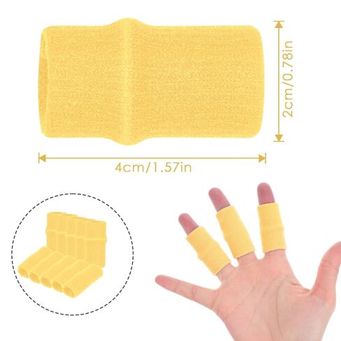 10 Pcs Black Finger Sleeves, Breathable Finger Brace, Compression Support for Arthritis, Thumb Splint for Relief Support Protector and Reliving Pain in Kuwait