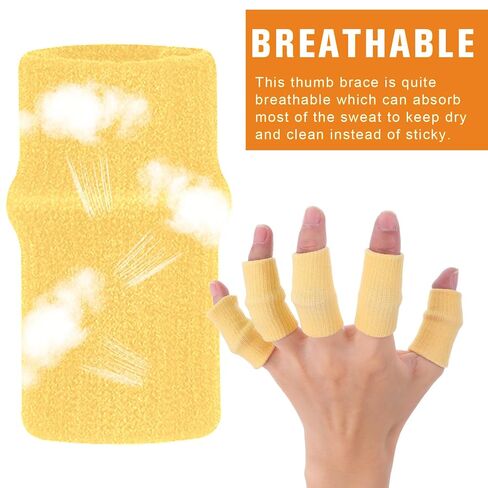 10 Pcs Black Finger Sleeves, Breathable Finger Brace, Compression Support for Arthritis, Thumb Splint for Relief Support Protector and Reliving Pain in Kuwait