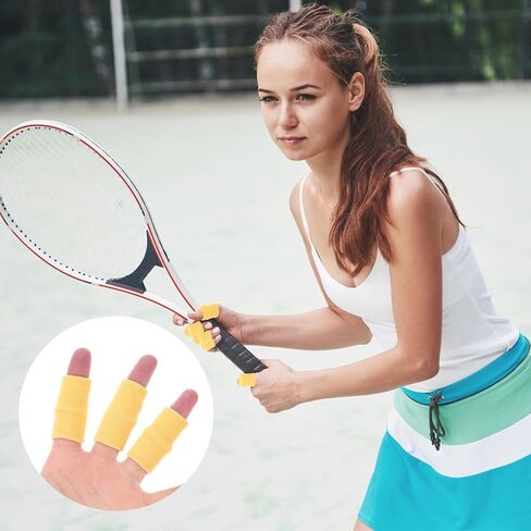 10 Pcs Black Finger Sleeves, Breathable Finger Brace, Compression Support for Arthritis, Thumb Splint for Relief Support Protector and Reliving Pain in Kuwait