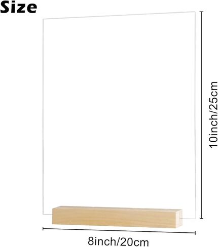 6 حزمة 8x10 بوصة واضحة القوس علامة أكريليك مع مواقف الخشب ، علامات الطاولة الفارغة ، ورقة مقوسة أعلى ورقة أكريليك ، علامات القوس DIY فارغة لعلامة جدول زفاف قائمة القائمة قائمة (واضحة ، موقف خشبي) in Kuwait