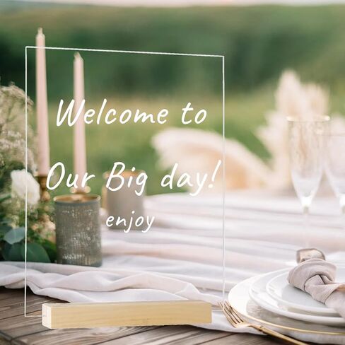 6 حزمة 8x10 بوصة واضحة القوس علامة أكريليك مع مواقف الخشب ، علامات الطاولة الفارغة ، ورقة مقوسة أعلى ورقة أكريليك ، علامات القوس DIY فارغة لعلامة جدول زفاف قائمة القائمة قائمة (واضحة ، موقف خشبي) in Kuwait