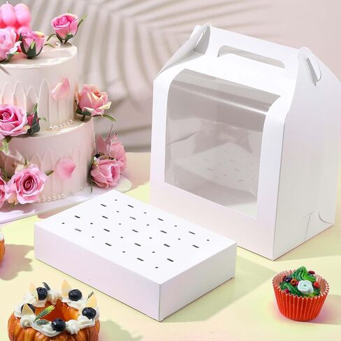 12pcs Portable Cake Pop Holder Boxes,Pop Boxes Packaging, Display Stand with Clear Window,white Cakesicle in Saudi Arabia