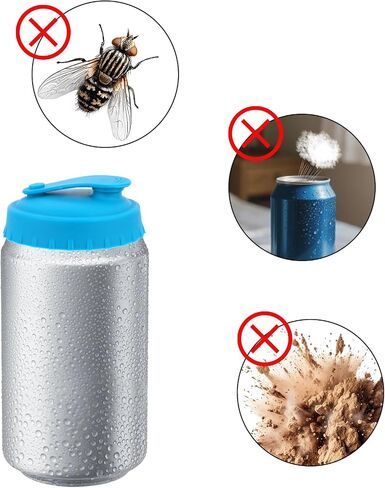 6pcs الصودا السيليكون علبة علبة ، بما في ذلك 3 مع ثقب القش و 3 يمكن أن يغطي البوب ​​الغازي القابل لإعادة الاستخدام بالكامل غطاء القمم العليا للحفاظ على الكربنة لمشروبات عصير البيرة (6 ألوان) in Saudi Arabia