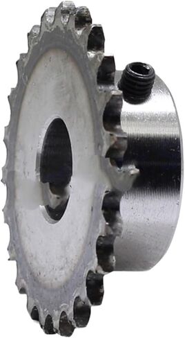 Steel Motor Drive Gear 15-30Teeth 04C Chain Gear 45# Steel Bore 10mm Industrial Sprocket Wheel M5 Screw Holes Motor Chain Drive Sprocket Pitch 6.35mm(25 Teeth) in Saudi Arabia