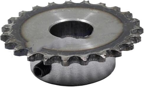 Steel Motor Drive Gear 15-30Teeth 04C Chain Gear 45# Steel Bore 10mm Industrial Sprocket Wheel M5 Screw Holes Motor Chain Drive Sprocket Pitch 6.35mm(25 Teeth) in Saudi Arabia