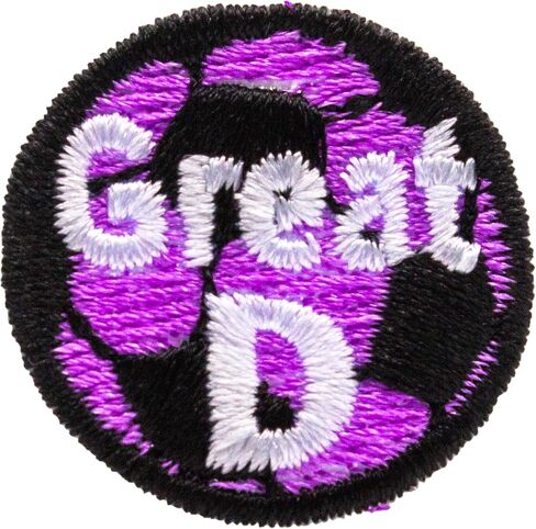 Embroidered Great D Iron-On Soccer Award Patches, 1 Inch Diameter in Saudi Arabia