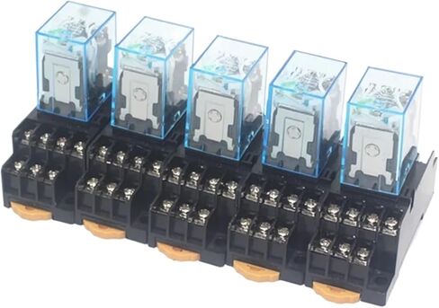 AC12V AC24V DC12V DC24V DC 36V AC110V AC220V HH54P 5EAELECTROMAGNETIC GIPTION RELAY مع قاعدة (AC12V) in Saudi Arabia