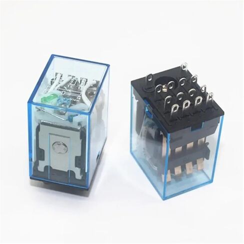 AC12V AC24V DC12V DC24V DC 36V AC110V AC220V HH54P 5EAELECTROMAGNETIC GIPTION RELAY مع قاعدة (AC12V) in Saudi Arabia