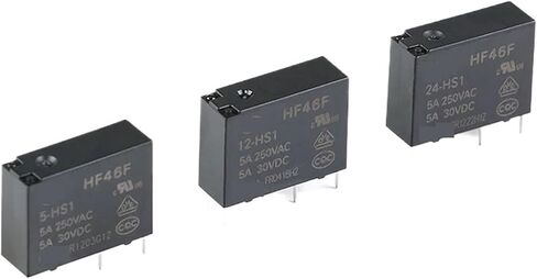5pcs/lot 5v 12V 24V تبادل الطاقة HF46F-005-HS1 HF46F-012-HS1 HF46F-024-HS1 5-HS1 12-HS1 24-HS1 5A 250VAC 4PIN (12V) in Saudi Arabia