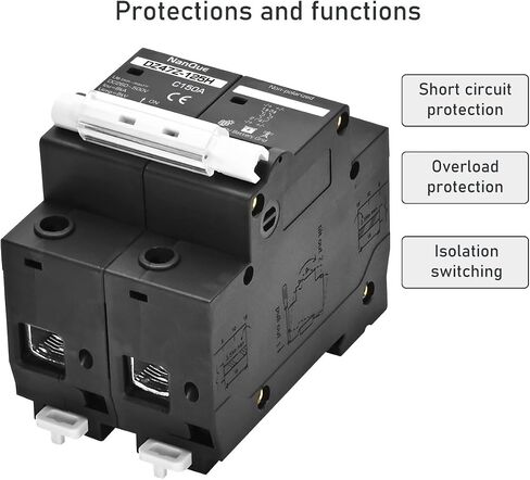 DC 100A 125A 150A MCB 260V 500V Solar Plant Pretore Battertor Battern Switch Lines Overformatic Tomatic Tomatic Overload ThermoMagnitic Curve Curve (100a) in Saudi Arabia