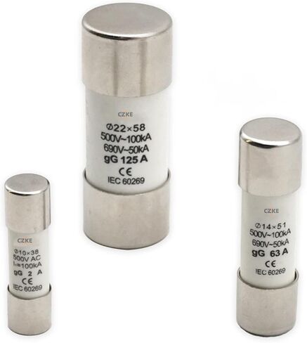 Scruby AC 500V RO16 Fast Blow Ceramic Fuse Link RT18-63 14x51 GG Cutout 2A 4A 6A 10A 16A 20A 25A 32A 63A 20PCS (50a) in Saudi Arabia