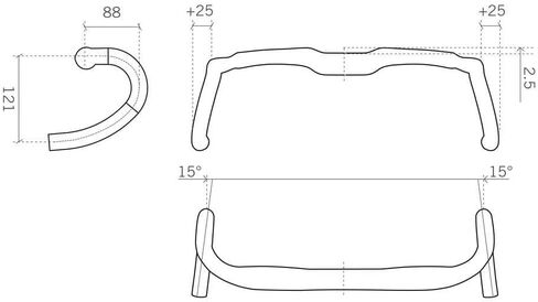 Full Speed Ahead - A-Wing Pro AGX Alloy Drop Handlebar | for Road and Gravel Bikes | 42 cm Width, Alloy in Saudi Arabia
