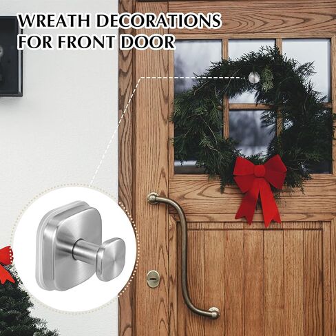 Suction Cup Hooks for Shower - Reusable No-Drill Mounting - Hooks for Towels, Robes & Loofah on Metal, Glass, Mirrors, Tile & Smooth Non-Porous Surfaces (2, Brushed Nickel) in Saudi Arabia