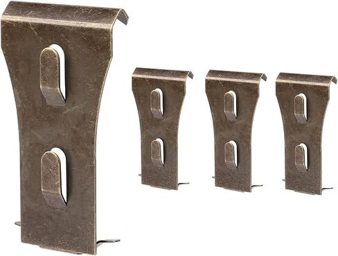 Prestige Import Group Outdoor Brick Wall Clip Hanger - يناسب قياسي 2.25 إلى 2.4 بوصة الطوب الطول | النحاس العتيق - 12 حزمة in Kuwait