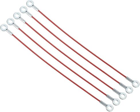 Meccanixity 304 Cable Lanyard Cable 20cmx3mm ، والثقل المغلفة بالفينيل السوداء المنتهية سلامة حبل الحبل القصيرة ، 5 مساءً in Saudi Arabia