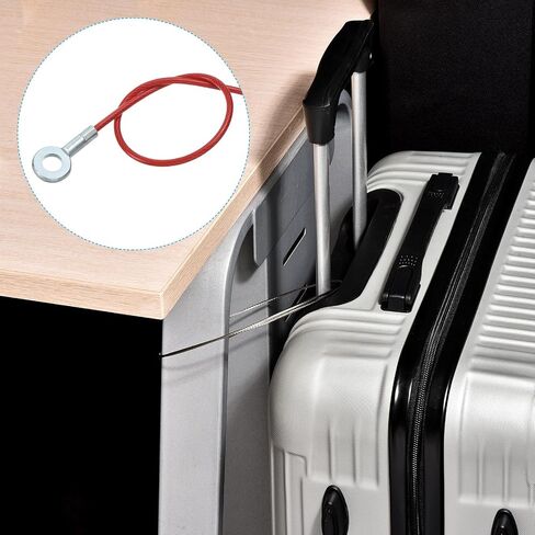Meccanixity 304 Cable Lanyard Cable 20cmx3mm ، والثقل المغلفة بالفينيل السوداء المنتهية سلامة حبل الحبل القصيرة ، 5 مساءً in Saudi Arabia