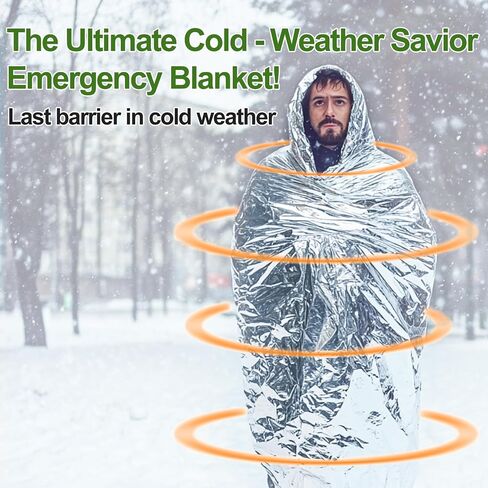 4 Pack Emergency Blanket Mylar - Thermal Space Mylar Blankets First Aid Kit Survival Gear and Supplies Outdoor Perfect for Hiking Car Camping Survival Emergency Kit Silver 55 x 82 Inch in Saudi Arabia