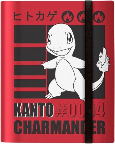 Ultra Pro-Charmander 9-Pocket Prot-Binder لـ Pokémon | Pokémon Card Binder Charmander Pro-Binder 9-Pocket Card Card Card Album مرنة محفظة الحمل الجانبي للتخزين 360 بطاقة. in Saudi Arabia