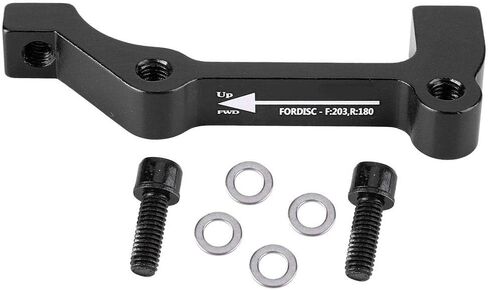 VGEBY1 BRAKE MOUNT ADAPTER ، قرص الفرجار Post Mount PM A-F180 هو B-F203/R180 (2 براغي+4 غسالات) (B-F203/R180-Black) Sportinggoods وقطع الغيار in Saudi Arabia