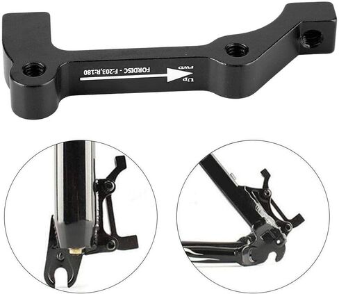 VGEBY1 BRAKE MOUNT ADAPTER ، قرص الفرجار Post Mount PM A-F180 هو B-F203/R180 (2 براغي+4 غسالات) (B-F203/R180-Black) Sportinggoods وقطع الغيار in Saudi Arabia