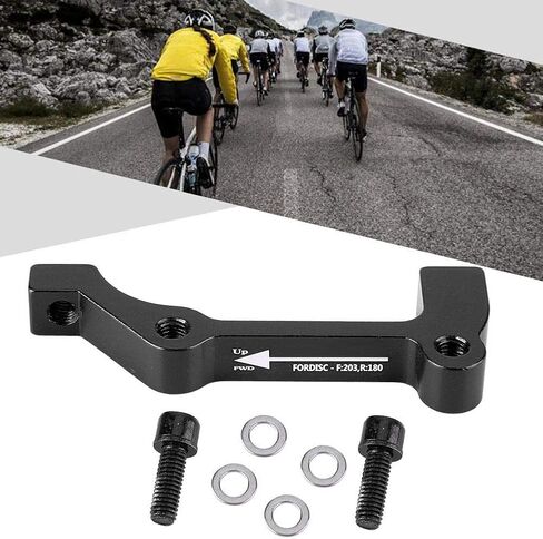 VGEBY1 BRAKE MOUNT ADAPTER ، قرص الفرجار Post Mount PM A-F180 هو B-F203/R180 (2 براغي+4 غسالات) (B-F203/R180-Black) Sportinggoods وقطع الغيار in Saudi Arabia