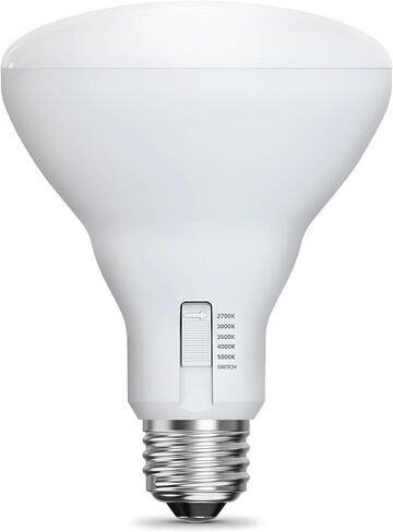 Feit Electric BR40 LED LED لمبة ، 100 واط مكافئة ، قابلة للضايق ، 1400 لومن ، 5 ألوان قابلة للتعديل ، 90+ CRI ، إضاءة غرض عام للفيضانات والمسار ، 25000 ساعة من العمر ، BR40100DM/6WYCA/2 ، 2 عبوة in Kuwait