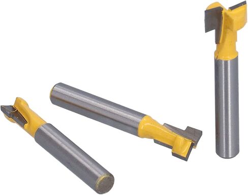 Keyhole Router Bits Set, 3Pcs T Slot Router Bit Set for Woodworking, 1/4in Shank, Durable Milling Cutters for T Track and Keyhole Slots in Saudi Arabia