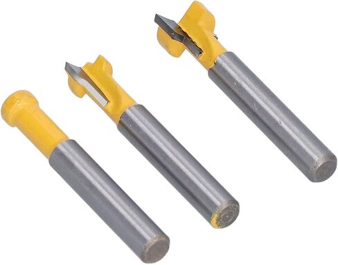 Keyhole Router Bits Set, 3Pcs T Slot Router Bit Set for Woodworking, 1/4in Shank, Durable Milling Cutters for T Track and Keyhole Slots in Saudi Arabia