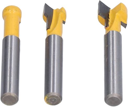 Keyhole Router Bits Set, 3Pcs T Slot Router Bit Set for Woodworking, 1/4in Shank, Durable Milling Cutters for T Track and Keyhole Slots in Saudi Arabia
