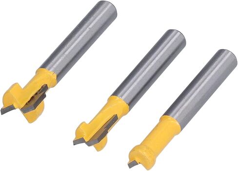 Keyhole Router Bits Set, 3Pcs T Slot Router Bit Set for Woodworking, 1/4in Shank, Durable Milling Cutters for T Track and Keyhole Slots in Saudi Arabia