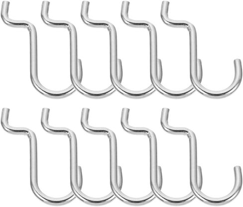 10 PCS Iron Pegboard Hooks - Attility J Hooks لأدوات تعليق ، وملحقات منظمة Pegboard السوداء للمرآب ، وغرفة الحرفية ، والمكتب ، تناسب فتحات 1/4 بوصة in Kuwait