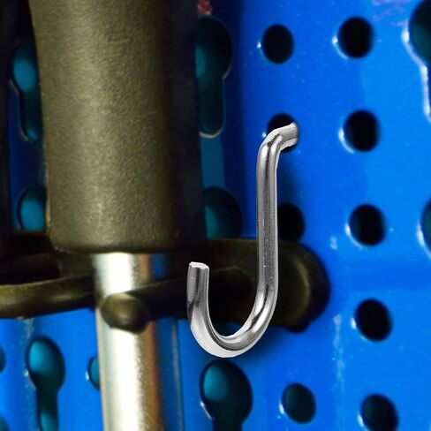 10 PCS Iron Pegboard Hooks - Attility J Hooks لأدوات تعليق ، وملحقات منظمة Pegboard السوداء للمرآب ، وغرفة الحرفية ، والمكتب ، تناسب فتحات 1/4 بوصة in Kuwait