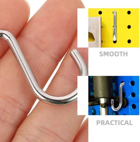10 PCS Iron Pegboard Hooks - Attility J Hooks لأدوات تعليق ، وملحقات منظمة Pegboard السوداء للمرآب ، وغرفة الحرفية ، والمكتب ، تناسب فتحات 1/4 بوصة in Kuwait
