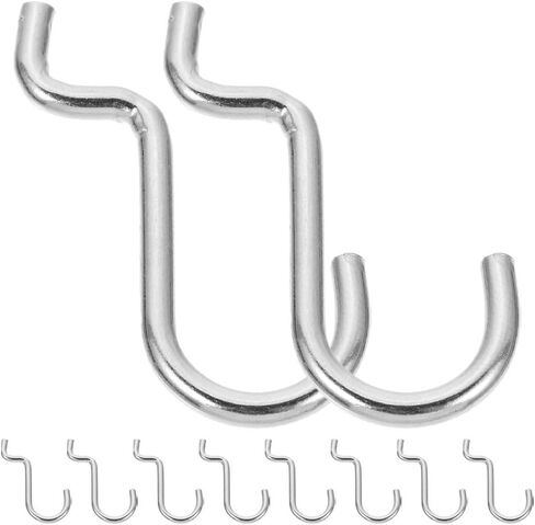 10 PCS Iron Pegboard Hooks - Attility J Hooks لأدوات تعليق ، وملحقات منظمة Pegboard السوداء للمرآب ، وغرفة الحرفية ، والمكتب ، تناسب فتحات 1/4 بوصة in Kuwait