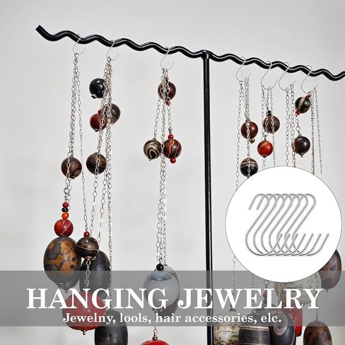 Giantree 100 mini s-hooks ، s-hooks 1 بوصة من الفولاذ المقاوم للصدأ s ، موصلات الستار ، mini s-hook للنباتات المعلقة ، أواني المطبخ ، الملابس ، المجوهرات ، المفاتيح ، الحرف اليدوية diy ، علامات ومتاجر البيع بالتجزئة in Saudi Arabia