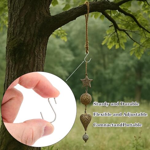Giantree 100 mini s-hooks ، s-hooks 1 بوصة من الفولاذ المقاوم للصدأ s ، موصلات الستار ، mini s-hook للنباتات المعلقة ، أواني المطبخ ، الملابس ، المجوهرات ، المفاتيح ، الحرف اليدوية diy ، علامات ومتاجر البيع بالتجزئة in Saudi Arabia