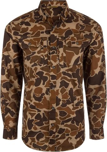 Drake Waterfowl Men's Est Wingshooter Trey Moisture-wicking long Sleeve Hunting Shirt مع حماية من أشعة الشمس 30 in Saudi Arabia