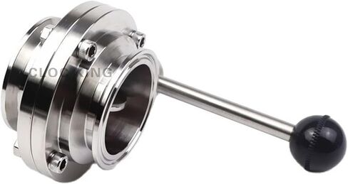 3/4“ 1" 1-1/2" 2" 3" SS304 Stainless Steel Sanitary 50.5/64/77.5/91mm Tri Clamp Butterfly Valve Homebrew Beer Dairy Product(32mm Ferrule 50.5) in Saudi Arabia
