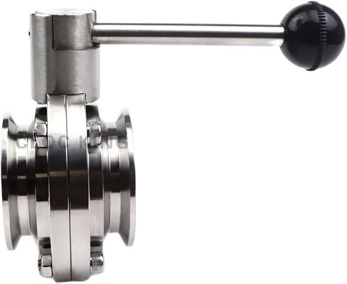 3/4“ 1" 1-1/2" 2" 3" SS304 Stainless Steel Sanitary 50.5/64/77.5/91mm Tri Clamp Butterfly Valve Homebrew Beer Dairy Product(32mm Ferrule 50.5) in Saudi Arabia