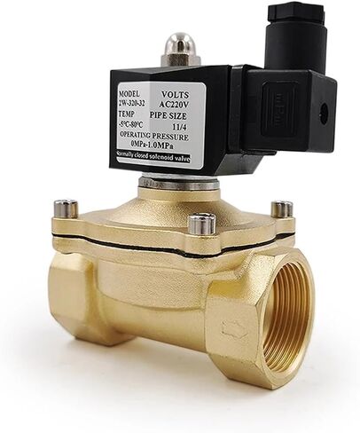 Normally Closed Brass Electric Solenoid Valve 1/4" 3/8" 1/2" 3/4" 1" 1-1/4" 12V 24V 110V 220V Water Oil Air IP65 Waterproof in Saudi Arabia