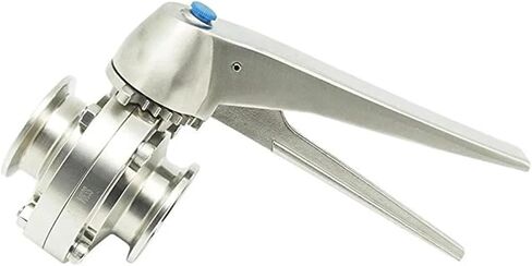 SS3041.5"/2"Stainless Steel Tri Clamp Butterfly Valve With Stainless Steel Handle Squeeze Trigger for Homebrew Dairy Product(1-1/2") in Saudi Arabia
