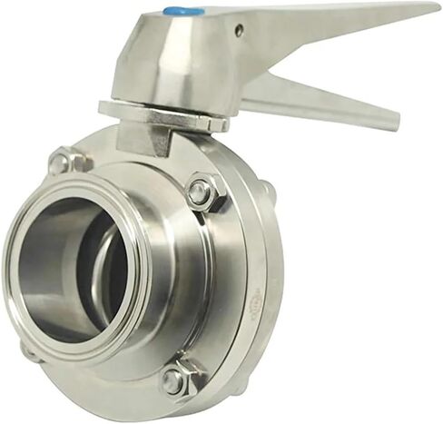SS3041.5"/2"Stainless Steel Tri Clamp Butterfly Valve With Stainless Steel Handle Squeeze Trigger for Homebrew Dairy Product(1-1/2") in Saudi Arabia